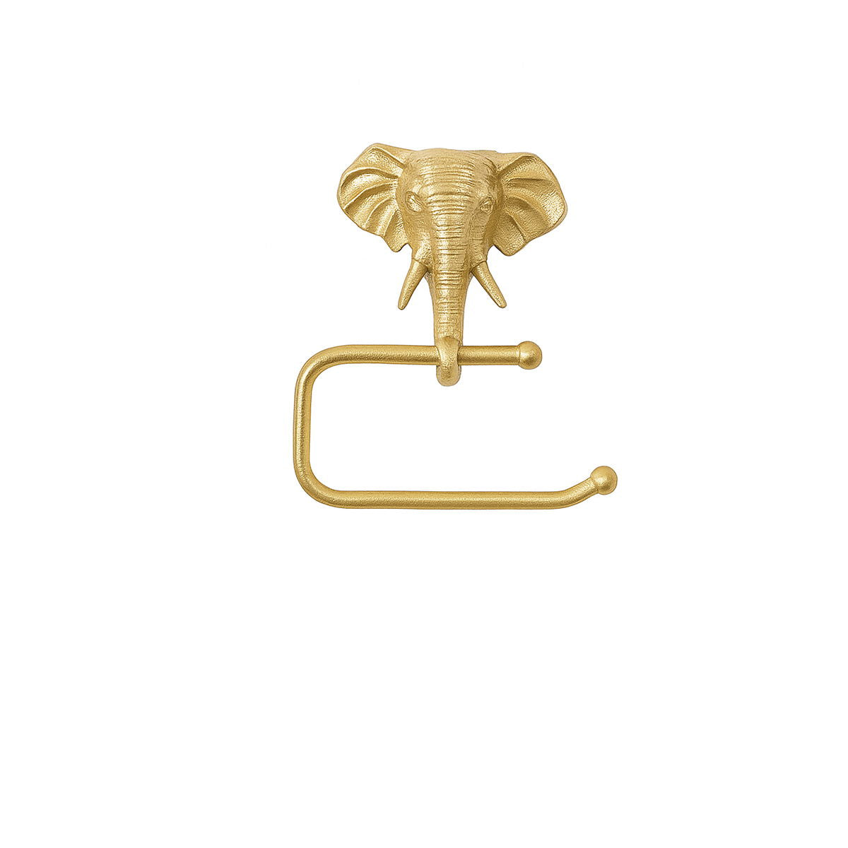 Metallic Gold Elephant Toilet Roll Holder – 18 x 19 cm Decorative Bathroom Accessory